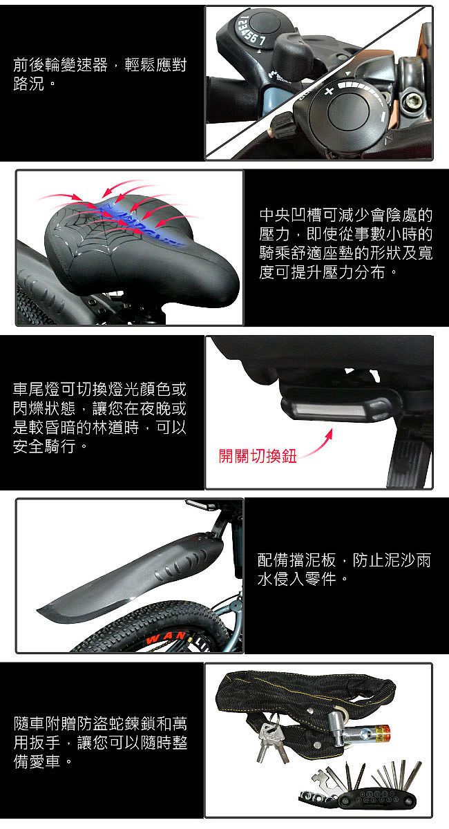 Carscam Sp1 26吋350w鋰電公路越野電動折疊自行車 機車 行車紀錄 導航 Myfone購物