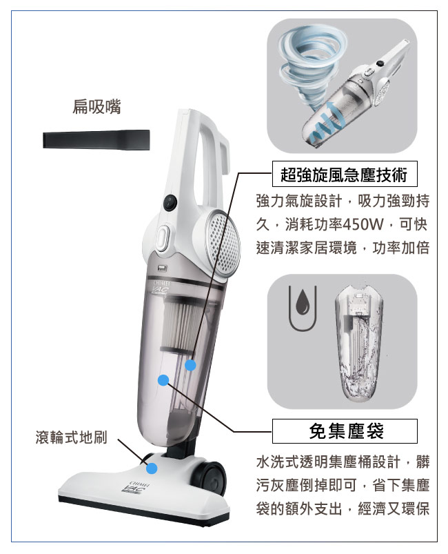 Chimei奇美 手持直立兩用hepa吸塵器vc Sa1ph0 家電 影音 Myfone購物