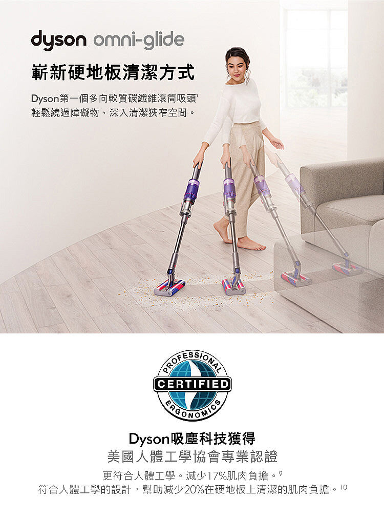 Dyson戴森Omni glide SV19 多向無線吸塵器紫色-家電．影音-myfone購物