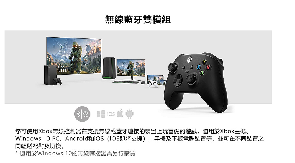 Xbox Series X/S 無線控制器磨砂黑支援Series X/S-數位．相機．電玩