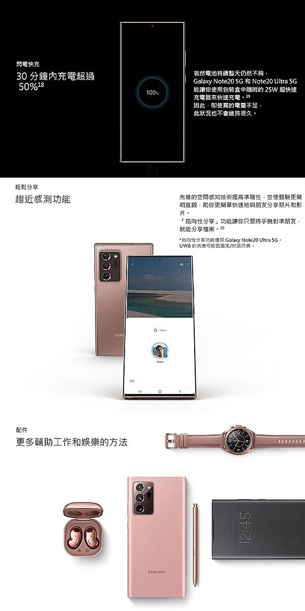 Samsung Galaxy Note 20 5G (8G/256G)6.7吋防水雙卡機