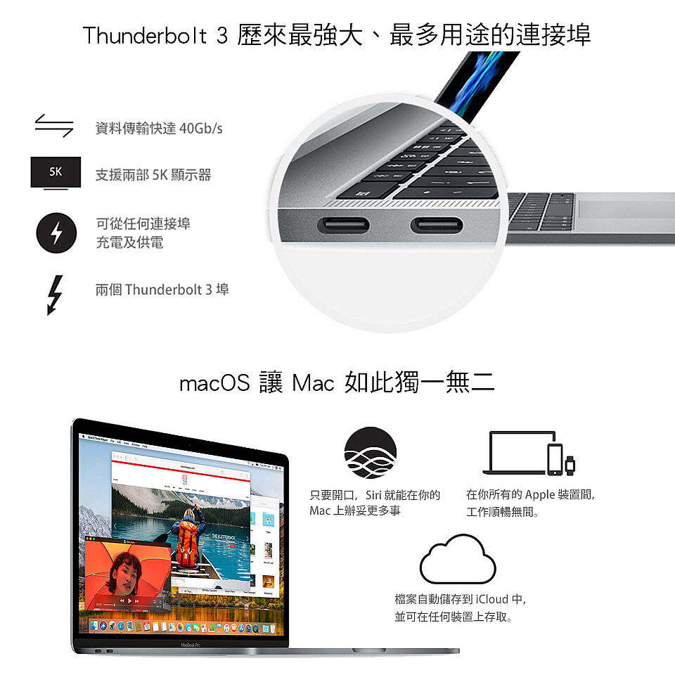 二手嚴選】Apple MacBook Pro 2017 13.3吋i5/8G/512GB (A1706) 筆電