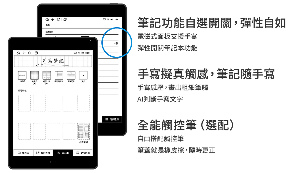 Hyread Gaze Note 7 8吋全平面電子紙閱讀器 網路 喇叭 周邊 儲存 Myfone購物