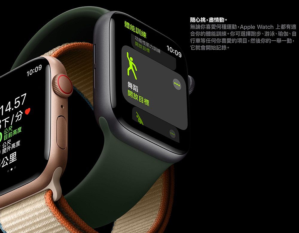 Apple Watch Series6 GPS+LTE版40mm藍色鋁金屬錶殼配藍色運動錶帶