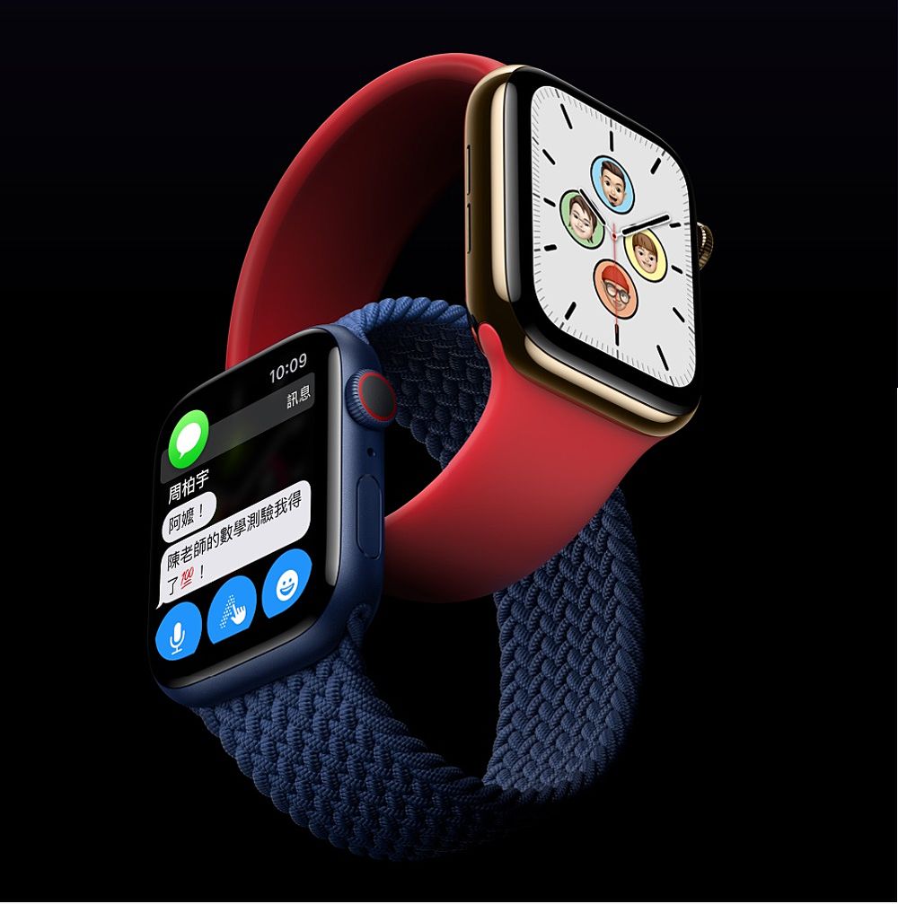 Apple Watch Series 6 GPS+LTE版44mm 金色鋁金屬錶殼配粉紅色運動錶帶