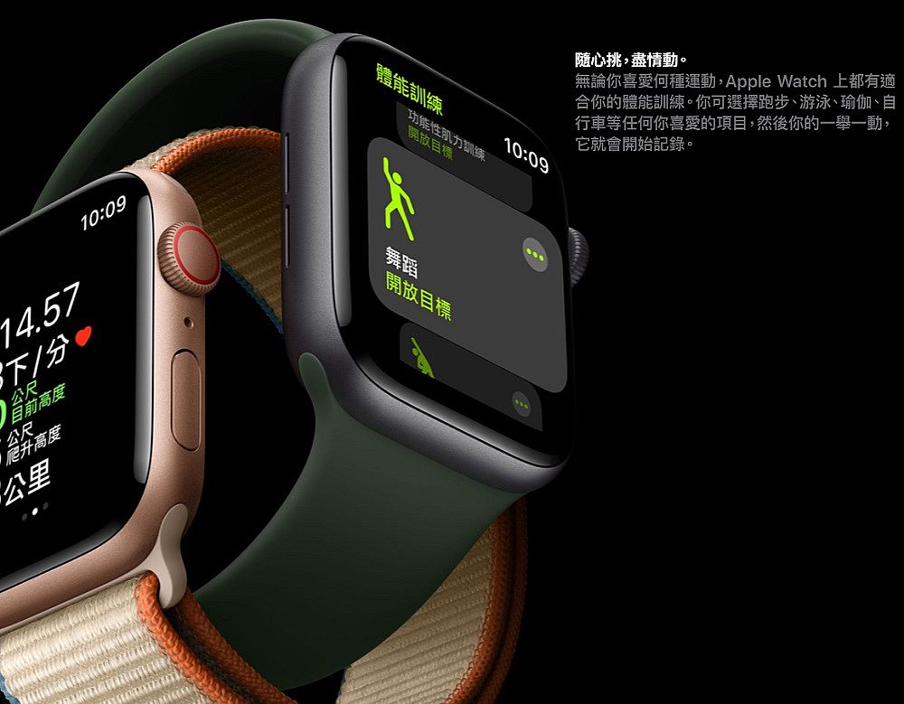 Apple Watch Nike+ Series 6 GPS + LTE 版40mm 太空灰配黑色Nike 運動