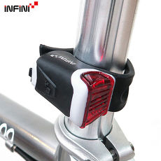 【INFINI】ORCA I-204R 紅光LED鯨魚燈3模式警示後燈/台灣製-黑
