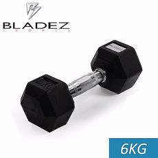 【Bladez】六角包膠啞鈴-6Kg