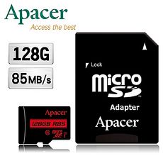 Apacer宇瞻 128GB MicroSDXC UHS-I Class10 記憶卡85MB/s