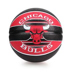 【SPALDING】公牛 BULLS 籃球-戶外 NBA 隊徽球 斯伯丁 紅黑白