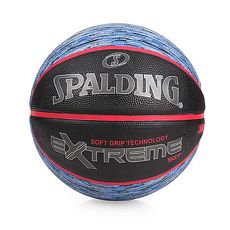 【SPALDING】SGT-RUBBER 籃球-戶外 運動 7號球 斯伯丁 黑藍紅
