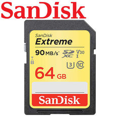 SanDisk 64GB 90MB/s Extreme SD SDXC UHS-I U3 V30 公司貨