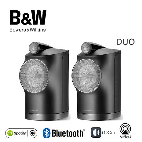 英國 B&W Bowers & Wilkins Formation Duo 立體聲無線藍牙書架式喇叭 黑色