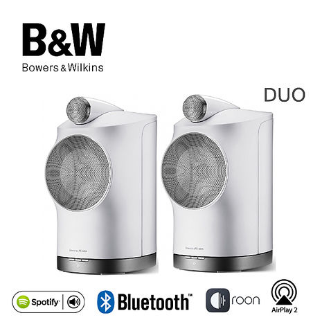 英國 B&W Bowers & Wilkins Formation Duo 立體聲無線藍牙書架式喇叭 白色