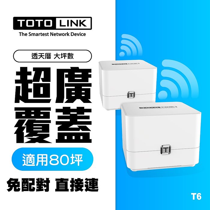 TOTOLINK T6 AC1200 Mesh 網狀 WiFi 路由器