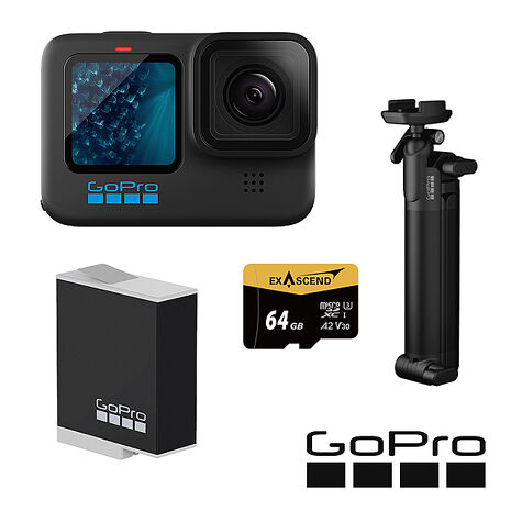 GoPro HERO 11 Black 三向輕裝套組公司貨-數位．相機．電玩-myfone購物