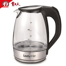 貴夫人1.7公升LED玻璃快煮壺 KM-618 _特賣