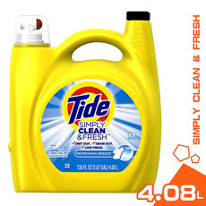 美國 Tide 汰漬 濃縮洗衣精 清新微風 4.08L