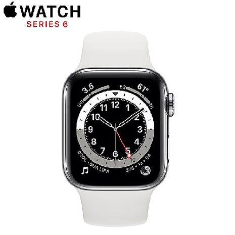 Apple Watch Series 6 GPS版 40mm 銀色鋁金屬錶殼配白色運動錶帶
