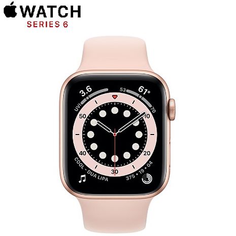 Apple Watch Series6 GPS+LTE版 40mm金色鋁金屬錶殼配淺粉紅色運動錶帶