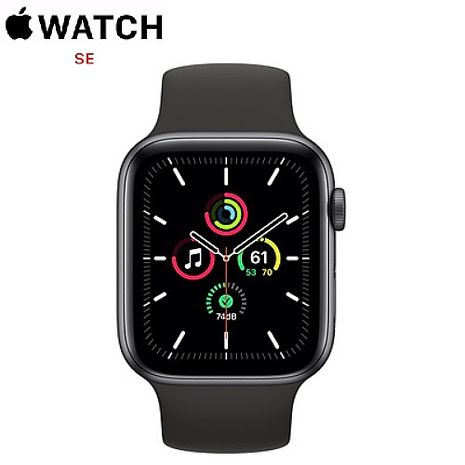 Apple Watch SE GPS版 40mm 太空灰鋁金屬錶殼配黑色運動錶帶