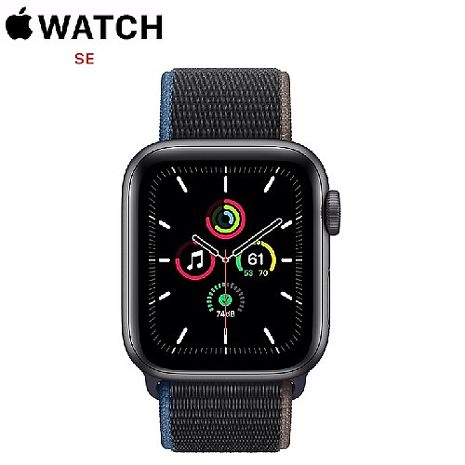 Apple Watch SE GPS + LTE版 44mm 太空灰鋁金屬錶殼配木炭色運動型錶環