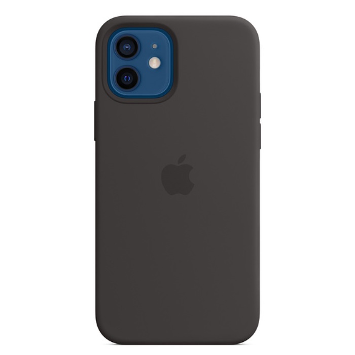 Apple iPhone 12/12 Pro MagSafe矽膠保護殼-黑色(美商蘋果)，iPhone手機殼
