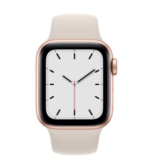 Apple Watch SE GPS版 40mm 金色鋁金屬錶殼配星光色運動錶帶