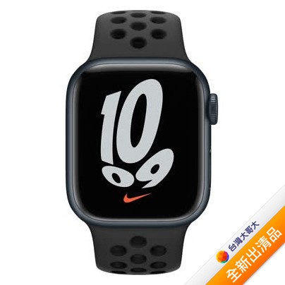 Apple Watch Nike+S7(GPS+Cellular)午夜色鋁金屬錶殼配黑色Nike運動錶