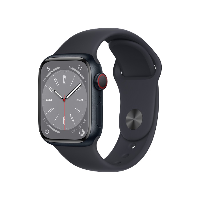 Apple Watch S8(Cellular)午夜色鋁金屬錶殼配午夜色運動錶帶_45mm