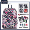 【JANSPORT】DIGIBREAK系列後背包 -經典藍/V形紋