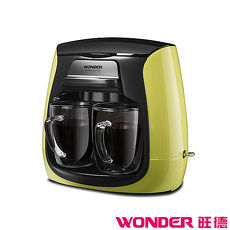 新竹【超人3C】旺德 WH-L03D雙層玻璃杯雙人咖啡機 蘋果綠 煮完自動斷電 安心又省電