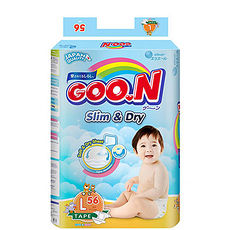 【GOO.N 日本大王】紙尿褲國際版 L(56片X4串/箱) 贈春風廚房紙巾兩捲
