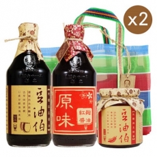 六堆釀豆油伯_復古提袋好醬料組一-((缸麴辣))2組