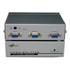 【FU】一進二出 VGA螢幕分配器-250MHz/鐵製/1入(DS0013)