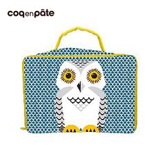 【BabyTiger虎兒寶】coqenpate 法國有機棉無毒環保布包- 方方兒拎出門 - 貓頭鷹