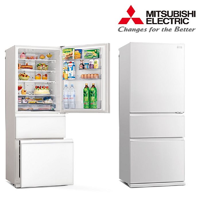MITSUBISH 三菱 三門450L一級能變頻玻璃鏡面冰箱 MR-CGX45EP